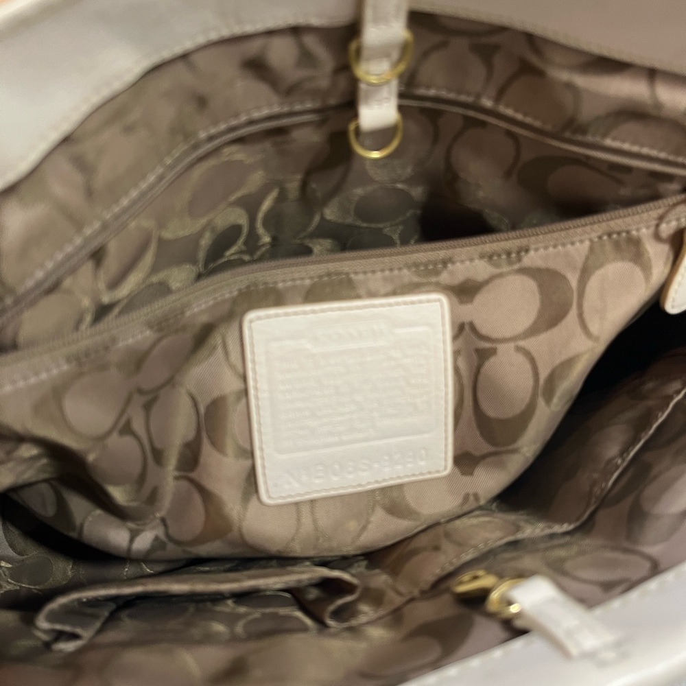 Coach Hampton Braid Ivory Tote - Picture 3 of 13